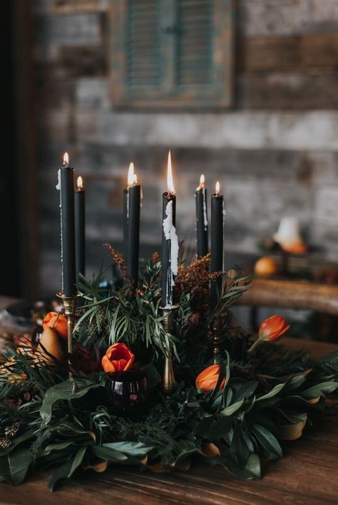 Dark Romantic Wedding, Gothic Wedding Theme, Getaway Wedding, Nature Themed Wedding, Dark Wedding Theme, Halloween Themed Wedding, Goth Wedding, Dark Wedding, Moody Wedding