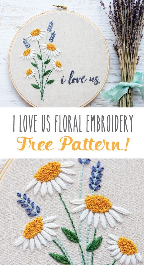Hand Embroidery Floral Patterns, How To Make Embroidery Flowers Easy, Free Daisy Embroidery Pattern, Hand Embroidery Sunflower Pattern, Diy Embroidery Flowers Simple, Embroidery Pattern Beginner, Flower Hand Embroidery Pattern, Birth Flower Embroidery Pattern, Free Embroidery Flower Patterns