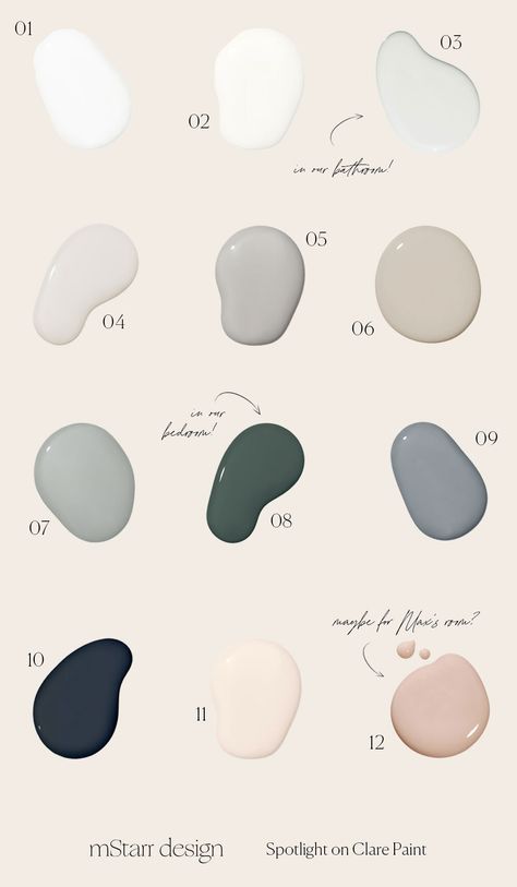 Grayish Clare Paint, Good Jeans Clare Paint, Irony Clare Paint, Clare Meet Cute Paint, Claire Paint Colors, Clare Paint Chill, Clare Paint Meet Cute, Clare Paint Whipped, Grey Heron Paint Color