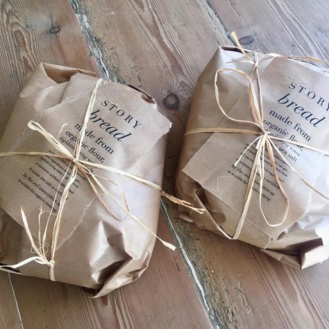 STORY deli @story.deli - 100% organic sourdough bread. We love brown paper. Opening a new London pop-up soon - - - #100percentorganic… Paper Bread Packaging, Bread Party Favor, Artisan Bread Wrapping Ideas, Craft Food Packaging, Bread Packaging Ideas Brown Paper, Loaf Bread Packaging Wrapping Ideas, Sourdough Bread Business, How To Package Sourdough Bread, Gift Wrapping Sourdough Bread