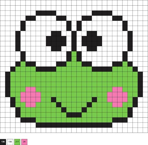 Pixel Art Sanrio Characters Easy, Pixel Art Pattern My Melody, Cinnamoroll Tapestry Crochet, Sanrio Beads Pattern, My Melody Pixel Art Grid, Sanrio Cinnamoroll Pixel Art, Sanrio Pearl Beads, Pixel Art Ideas Sanrio, Sanrio Pixel Art Kuromi