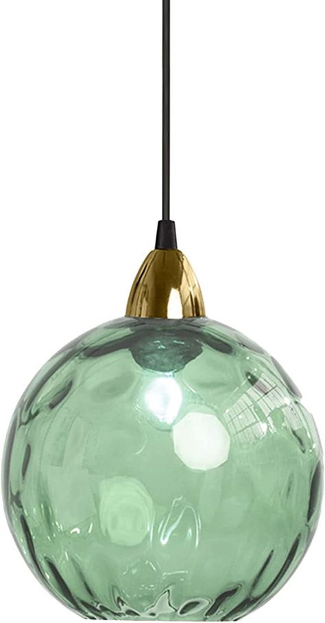 Amazon.com: UMhouse 20cm Glass Globe Pendant Lighting Fixtures for Kitchen Island Sink Green Glass Ball with Brass Finish Pendant Chandelier Ceiling Lamp(Green) : Electronics Green Glass Pendant Lights, Large Green Pendant Light, Green Hanging Light, Green Pendant Lights Over Kitchen Island, Green Glass Pendant Light, Kitchen Island Navy Blue, Kitchen Island Sink, Globe Pendant Lighting, Moody Office