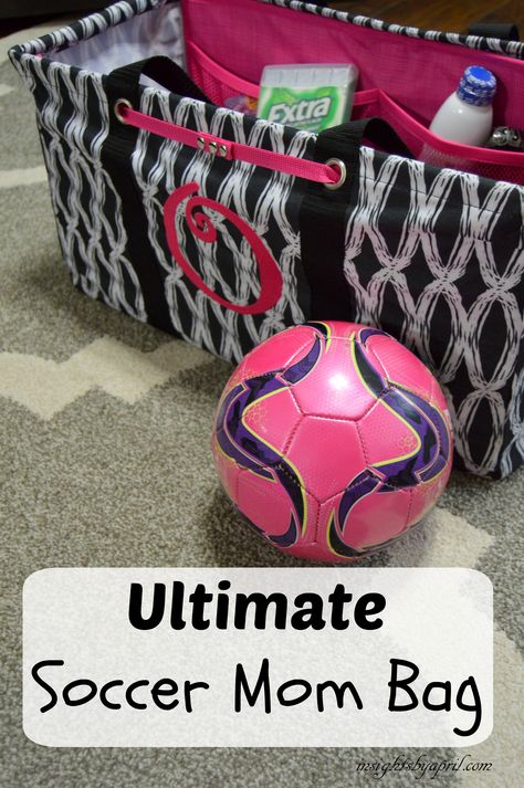 I can survive soccer season by making sure I stock up my Ultimate Soccer Mom bag with essentials and gear so I have one bag to pick up and go. Soccer Gear Organization, Travel Soccer Packing List, Soccer Mom Bag Essentials, Soccer Mom Must Haves, Soccer Mom Essentials, Soccer Snacks For Kids After Game, Soccer Mom Bag, Soccer Mom Outfit Spirit Week, Soccer Team Mom