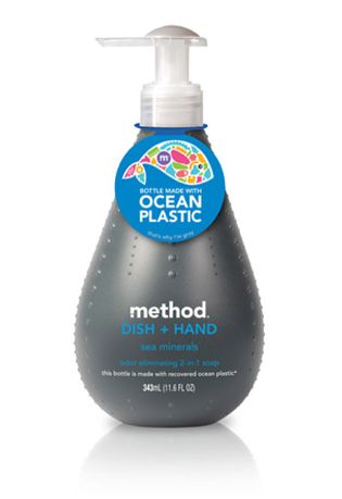 Method soap - limited edition package made entirely out of hand-collected ocean plastic. Genius story!