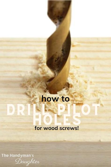 Learning how to drill a pilot hole correctly can literally make or break your project! In this article, we'll discuss why you need pilot holes and how to choose the right size drill bit to create a pilot hole for your wood screws. Carpentry Ideas, Wood Drill Bits, Budget Design, Wood Post, Concrete Wood, Drilling Holes, Funky Junk, Furniture Renovation, Furniture Knobs