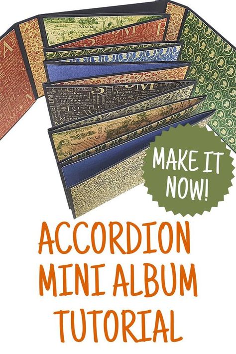 How To Make Mini Albums Tutorials, Diy Photo Album Ideas Junk Journal, Scrapbook Mini Albums Tutorial, Accordion Mini Album Tutorial, Accordion Book Diy, Small Scrapbook Ideas Mini Albums, Mini Photo Albums Diy Memory Books, Scrapbook Albums Tutorial How To Make, How To Make A Photo Album Diy