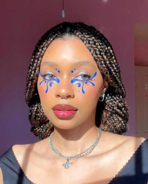 Funky Makeup, Makeup Face Charts, Face Art Makeup, Graphic Makeup, Makeup For Black Skin, Rave Makeup, Dope Makeup, Makeup Eye Looks, Creative Eye Makeup