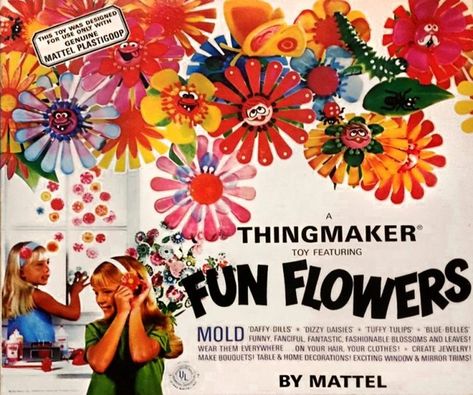 The Thingmaker: Mattel's vintage sets that let you mold Creepy Crawlers, Fun Flowers & other little toys with Plastigoop - #thingmaker #creepycrawlers #vintagetoys #plastigoop #retrotoys #1960s #clickamericana 1960s Toys, Flower Toy, 70s Toys, Flower Molding, Vintage Memory, Oldies But Goodies, I Remember When, Photo Vintage, Childhood Toys