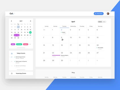 Web And App Design, Graphic Design Magazine, Ui Design Dashboard, 달력 디자인, Mobile App Design Inspiration, Graphisches Design, Calendar App, Ui Design Website, Web Ui Design