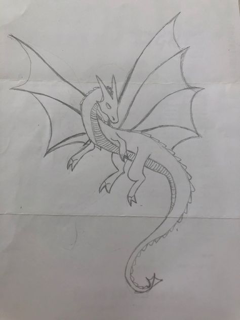 Drawings Of Dragons Easy, Dragon Drawing Step By Step, Dragon Drawing Sketches Easy, Cool Easy Dragon Drawings, Cute Pencil Sketches, Dragon Art Sketch Easy, Dragon Drawings Easy, Cool Dragon Drawings Easy, Aesthetic Dragon Drawing