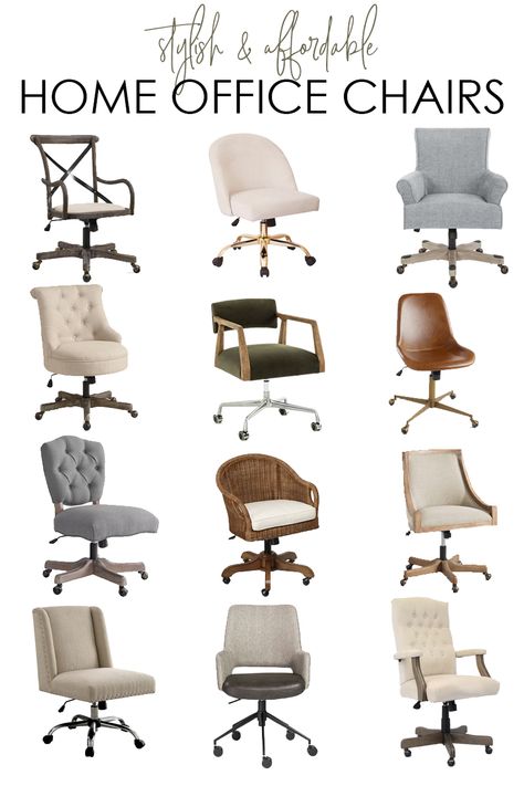 This huge collection of stylish and affordable home office chairs includes rolling chairs as well as stationary desk chairs. Chairs For Office Accent, Cute Cheap Office Chair, Linen Office Chair, Rolling Office Chairs, Small Home Office Chair, Non Rolling Desk Chair, Desk Chair With Wheels, Fabric Desk Chair, Comfortable Stylish Office Chair