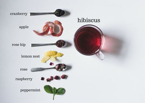 Rose Hibiscus Tea, Rose Tea Recipe, Hibiscus Tea Blend, Raspberry Hibiscus Tea, Flower Tea Recipe, Loose Tea Recipes, Hibiscus Tea Recipe, Archangel Zadkiel, Tea Blends Recipes