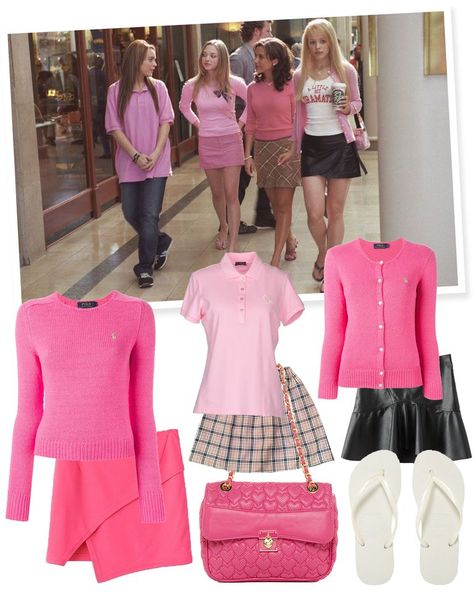 Mean Girls Group Costume, Squad Costumes, Mean Girls Halloween Costume, Mean Girls Fashion, Mean Girls Halloween Costumes, Mean Girls Costume, Mean Girls Halloween, Mean Girls Party, Mean Girls Aesthetic