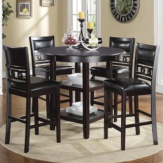 Simple elegance perfect for smaller spaces. The Gia dining's rich ebony finish, thoughtful design and sophisticated styling is an attractive addition to a dining room, eat in kitchen or a family game room. | New Heritage Design Gia 5-Piece Counter Table Set in Ebony New Classic Furniture, Counter Table, First Apartment, Comfy Chairs, Small Dining, Farmhouse Homes, Classic Furniture, Dining Space, Counter Height