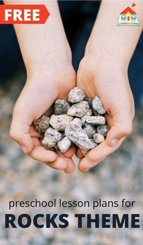 Rock And Mineral Activities For Preschool, Learning About Rocks Preschool, Rock Theme Preschool, Rocks Activities For Preschool, Rocks Preschool Activities, Rock Sensory Bin, Rock Preschool Activities, Preschool Rock Activities, Rock Activities For Preschool