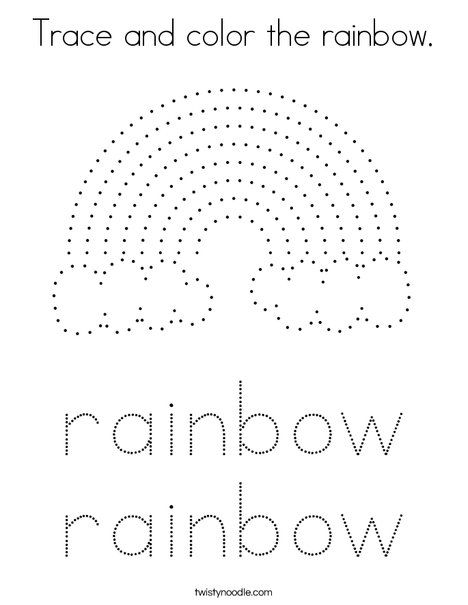 Trace and color the rainbow Coloring Page - Twisty Noodle Trace The Rainbow, Rainbow Tracing Preschool, Rainbow Tracing Worksheet, Rainbow Worksheet Preschool, Rainbow Worksheet, Rainbow Tracing, Rainbow Coloring Page, English Activity, Rainbow Songs