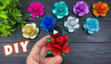 Foam Sheet Crafts, How To Make Glitter, Studio Diy, Foam Roses, Foam Sheets, Diy Flowers, Glitter, Flowers, Gifts