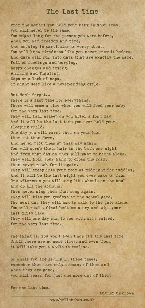 Mom Writes Tear-Worthy Poem About Kid's Growing Up: "The Last Time" – InspireMore The Last Time Poem, Time Poem, Growing Up Quotes, Mothers Love Quotes, My Children Quotes, Poems Beautiful, Daughter Quotes, Mother Quotes, Lesson Quotes