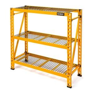 Gladiator 4-Tier Welded Steel Garage Storage Shelving Unit (60 in. W x 72 in. H x 18 in. D)-GARS604TEG - The Home Depot Dewalt Storage, Industrial Storage Racks, Industrial Racks, Deck Storage, Garage Storage Solutions, Basement Laundry, Shop Stool, Steel Garage, Dry Food Storage