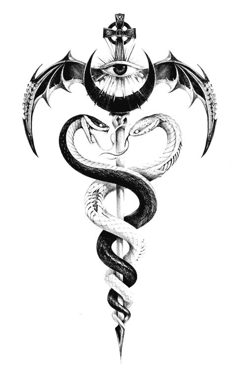 Snake Tattoo Ideas For Men, Hermes Tattoo, Back Tattoos For Guys Upper, Snake Tattoo Ideas, Eagle Chest Tattoo, Best Tattoo Ideas For Men, Dragon Tattoos For Men, Chakra Tattoo, Dragon Tattoo For Women