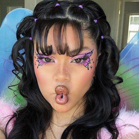 Butterfly Makeup, Halloween Makeup Pretty, Rainbow Palette, Rave Makeup, Dope Makeup, Fairy Makeup, Makeup Aesthetic, Cute Makeup Looks, Makeup Eye Looks