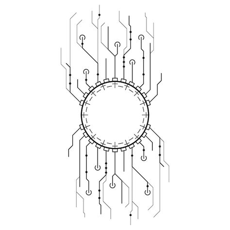 Circuit Board Design Art, Circuit Board Tattoo Design, Technology Doodle, Circuit Board Tattoo, Circuit Drawing, Steampunk Background, Circuit Board Design, Logo Psd, Technology Icon