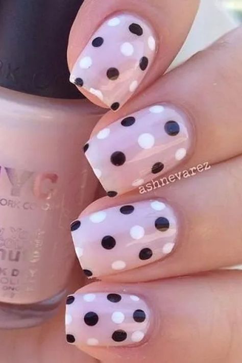 A board just for Polka Dot Nail Designs and polka dot nail ideas! If you love polka dots as much as we do, THIS is the place to find the cutest trendiest Polka Dot Nails Summer Dot Nails, Short Nail Designs Polka Dots, Summer Nails Polka Dots, Spotty Nails Designs, Nail Designs For Real Nails, Nail Ideas Dots, Summer Nails Dots, White Dots Nails, Pokadot Nails Acrylic