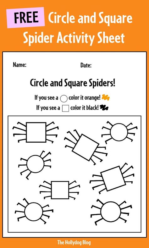 Check out these great FREE Printable Activity Sheets for Toddlers-Preschool. This is an awesome worksheet for sorting shapes and learning fun October colors! Preschool Halloween Activities | Spider Worksheets Preschool | October Preschool Themes | October Preschool Activities | Preschool Shapes Printables Free Spider Language Activities Preschool, Art Halloween Activities Preschool, Creepy Crawlers Preschool Activities, Spookley Crafts Preschool, Classification Worksheet Preschool, Preschool Activities For October, Pre K Spider Activities, Halloween Fun Preschool, Halloween Morning Work Preschool