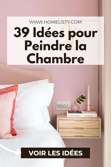 Vous cherchez des idées et des inspirations pour (re)peindre les murs de votre chambre ? Découvrez ces idées du rose au noir en passant par le blanc classique, le jaune, le terracotta, les couleurs terreuses, le marron... Les couleurs tendances, et celles indémodables. Bedroom Interior, Bedroom