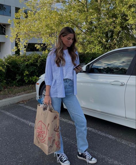 Jeans Converse Outfit, Converse Outfit Spring, Long Sleeve Outfit Ideas, Sleeve Outfit Ideas, Black High Top Converse Outfits, Outfits With Converse High Tops, High Top Converse Outfit, Converse Outfit Ideas, All Star Outfit