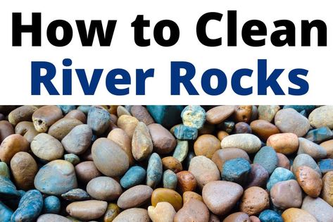 Cleaning Rocks For Painting, Cleaning River Rocks, Cleaning River Rock Landscaping, How To Make River Rocks Shiny, Best Way To Clean Rocks, Cleaning Rocks Landscaping, How To Clean Rocks In Yard, River Rock Display Ideas, How To Make Rocks Shiny