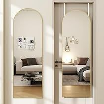 Door Hanging Mirror, Arched Full Length Mirror, Over The Door Mirror, Hanging Bedroom, Arched Doors, Full Body Mirror, Body Mirror, Room Closet, Length Mirror