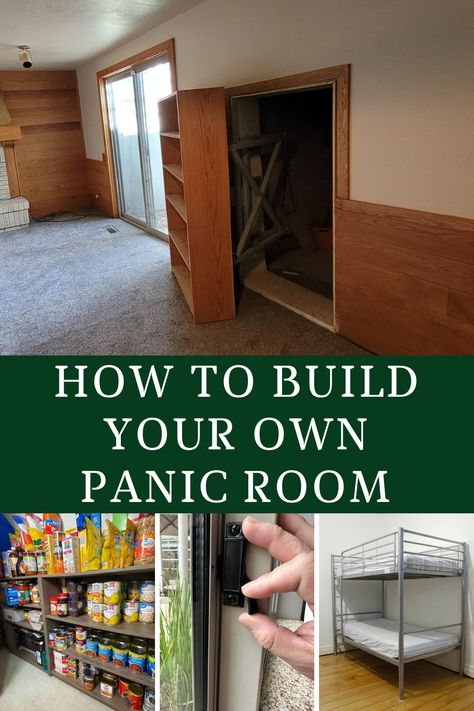 Underground Safe Room, Secret Safe Room, Home Safe Room, Basement Bunker Safe Room, Basement Safe Room Ideas, How To Fortify Your Home, Diy Panic Room, How To Build A Safe Room In Your House, How To Build A Secret Room In Your House