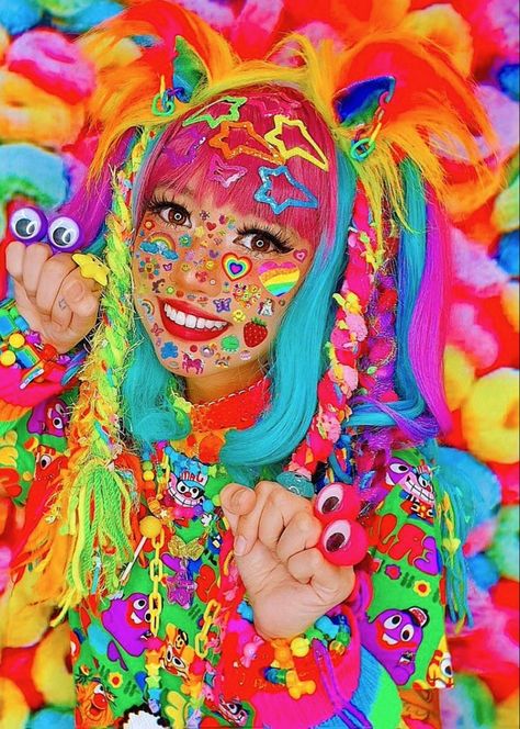 Decora Fashion Outfits, Cybr Grl, Harajuku Decora Kei, Decora Kei Fashion, Decora Outfits, Decora Girl, Decora Aesthetic, Pixie Aesthetic, Decora Harajuku