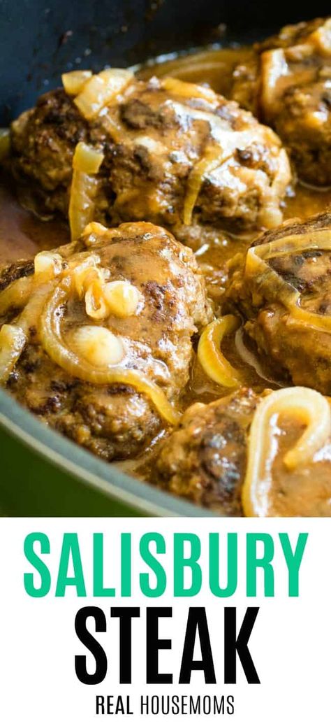 Homemade Salisbury Steak, Salisbury Steak Recipe, Slow Cooker Salisbury Steak, Salisbury Steak Recipes, Easy Steak Recipes, Beef Patties, Onion Gravy, Hearty Meal, Salisbury Steak