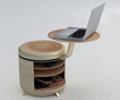 http://www.designyourway.net/blog/inspiration/cool-and-innovative-product-design-examples/ Computer Project, Unique Stools, Small Space Design, Diy Ikea, Modular Storage, Laptop Table, Small Coffee Table, Stool Design, Multifunctional Furniture