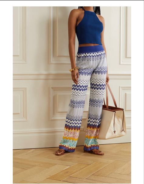 Tuck In A Shirt, Missoni Pants, Missoni Dress, Designer Leggings, Designer Pants, Leggings Design, Top Designer Brands, Pants Design, Crochet Techniques