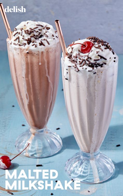 Vanilla Malt Milkshake, Chocolate Malt Recipe, Malt Shake Recipes, Malt Powder Recipes, How To Make Chocolate Milkshakes, Chocolate Malt Milkshake, Malts Recipes Milkshakes, Malted Milk Recipes, Malts Recipes