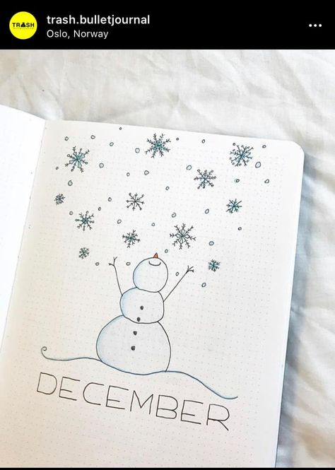 December Bullet Journal Cover, Winter Bullet Journal, Bullet Journal Cover Page Ideas, Bullet Journal Calendrier, Journal Cover Page Ideas, Bullet Journal Christmas, Journal Cover Page, December Bullet Journal, Bullet Journal Spreads