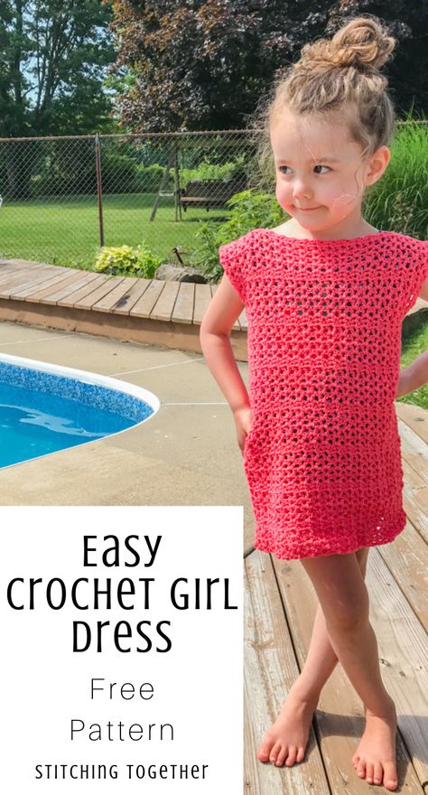 Crochet Dress Outfit Summer, Cardigan Til Baby, Crochet Girls Dress Pattern, Crochet Toddler Dress, Crochet Dress Girl, Crochet Dress Pattern Free, Yarn Creations, Gilet Crochet, Crochet Toddler