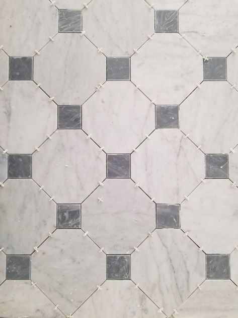 Victorian Tile Floor Bathroom, Flower Marble Mosaic Tile, American Olean Tile, Classic Tile Floor Bathroom, Concrete With Brick Inlay, Cottage Style Tile Floors, Victorian Tile Kitchen Floor, French Tile Bathroom, Classic Tile Floor Kitchen