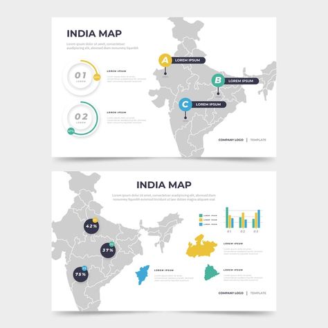 Flat india map infographic | Free Vector #Freepik #freevector Infographic Map Design Illustrations, Maps Infographic Design, Graphic Design Map Infographic, Map Presentation Design, Location Map Design Graphics, Infographic Map Design, Location Map Design, Charts Infographic, World Map Infographic