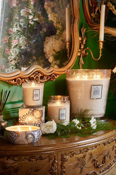 Live spellbound in your new signature home fragrance, blossoming with white florals that send bold fragrance throughout the air. voluspa | home fragrance | luxury candles | floral scent | home decor | full bloom | Rising Moon, Long Lasting Candles, Classic Candles, Garden Harvest, Candle Inspiration, Candle Tray, Large Jar, Candle Collection, Moon Flower