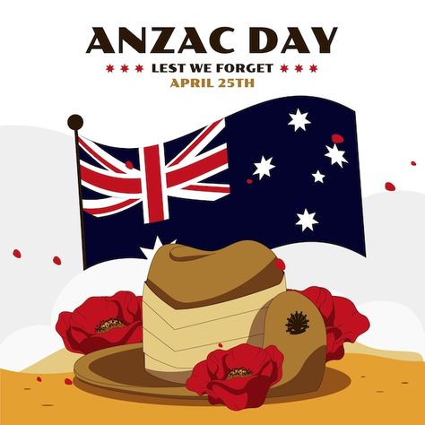 Free vector hand drawn anzac day illustr... | Free Vector #Freepik #freevector #anzac-day #anzac #remembrance-day #national-day Anzac Day Art, Bat Outline, Lets We Forget, Day Illustration, Anzac Day, Cat Silhouette, Vector Hand, Flat Illustration, Boho Wall Art