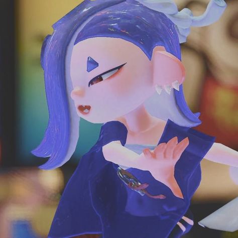 screencap edited by me! Splatoon 3, Splatoon, Blue