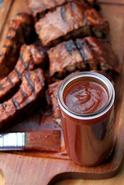 Spicy-Smokey Strawberry BBQ Sauce – A Cup of Sugar … A Pinch of Salt Strawberry Bbq Sauce, Chipotle Bbq Sauce, Bbq Competition, Pork Brisket, Strawberry Sweets, Roasted Strawberry, Rib Sauce, Strawberry Butter, Chipotle Chili