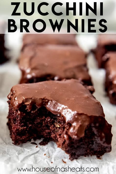 Frosted Zucchini Brownies, Zucchini Brownies With Frosting, Simple Chocolate Icing, Brownie Icing, Zucchini Brownie, Chocolate Fever, Zucchini Desserts, Zucchini Bars, Chocolate Zucchini Brownies