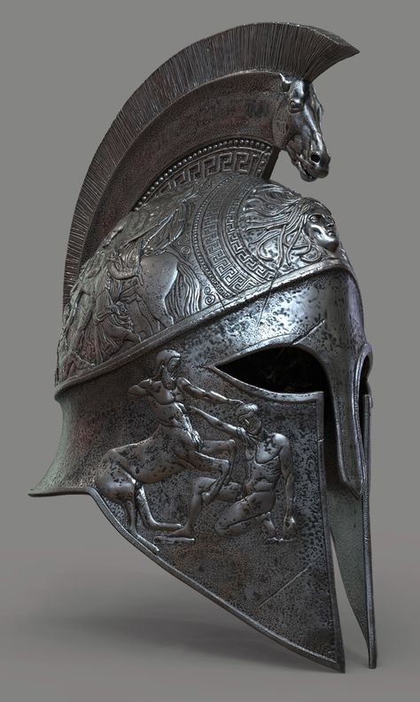 ArtStation - Medieval & Ancient War Helmets, scott bez Roman Helmet, Gladiator Helmet, Helmet Armor, Medieval Helmets, Warrior Helmet, Ancient Armor, Knights Helmet, Greek Warrior, Spartan Warrior