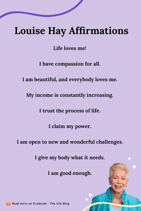 Louis Hay Affirmations, Einstein Love Quotes, I Am Good Enough, Louis Hay, Affirmation Book, Unexpected Love Quotes, Louise Hay Affirmations, I Am Good, Reflection Quotes