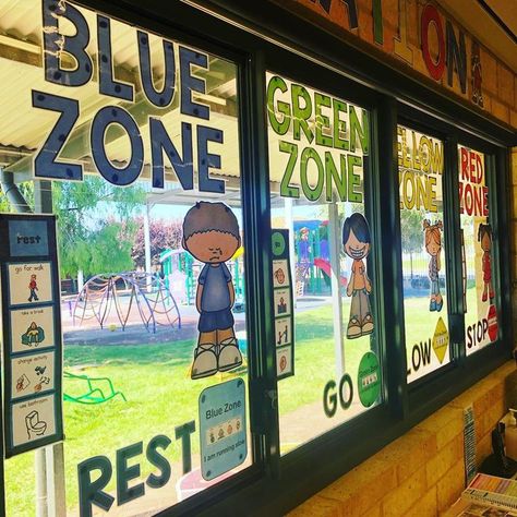 Amber Nicole on Instagram: “New Zones of Regulation display up and ready to go! Just have to add photos of the students pulling different faces to show the different…” Zones Of Regulation Display, Elementary School Counselor, Zones Of Regulation, Class Displays, Behavior Interventions, Different Faces, Behaviour Management, School Displays, Positive Learning